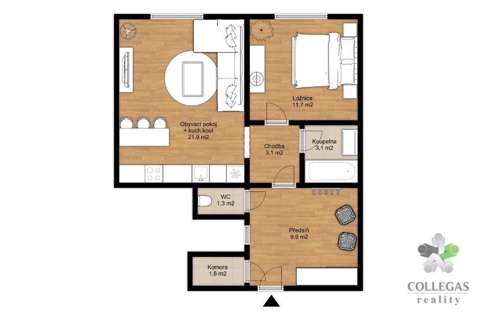 Prodej, byt 2+kk, Kroměříž, ul. Úprkova - 9