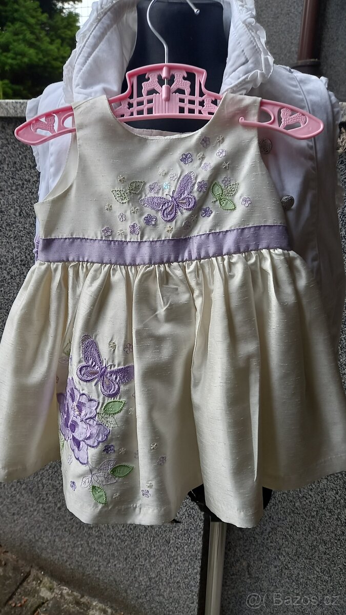 Perleťové šatičky Marks&Spencer vel 6-9m - 9