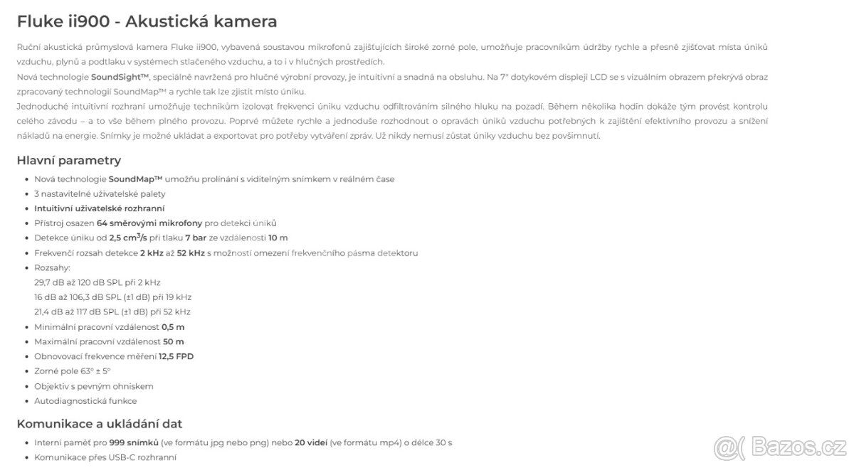 AKUSTICKÁ KAMERA FLUKE II 900 - 9