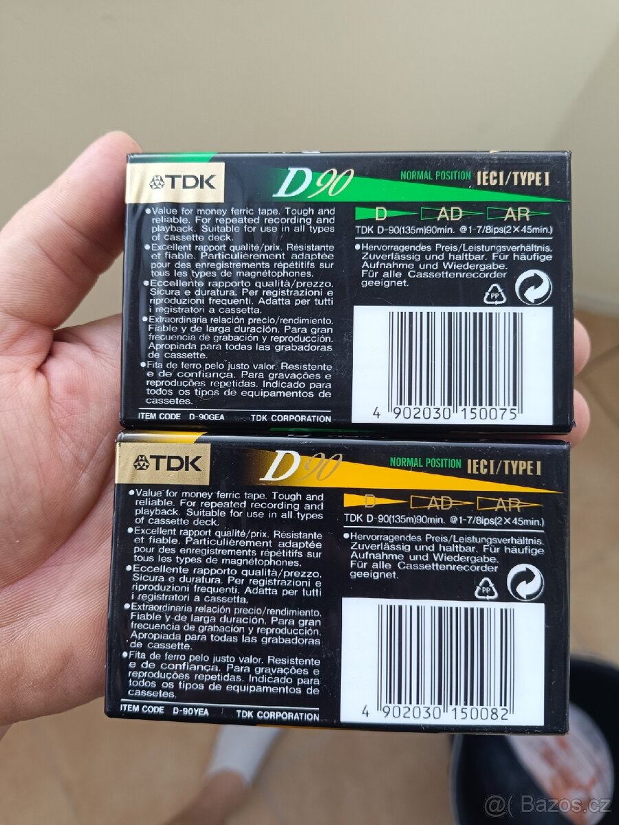Prodám 3 ks audiokazet zn. TDK + Sony - 9