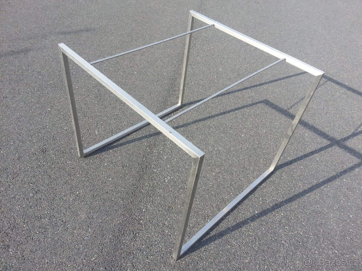 sada 2x designový nerez stůl bez desky - 9