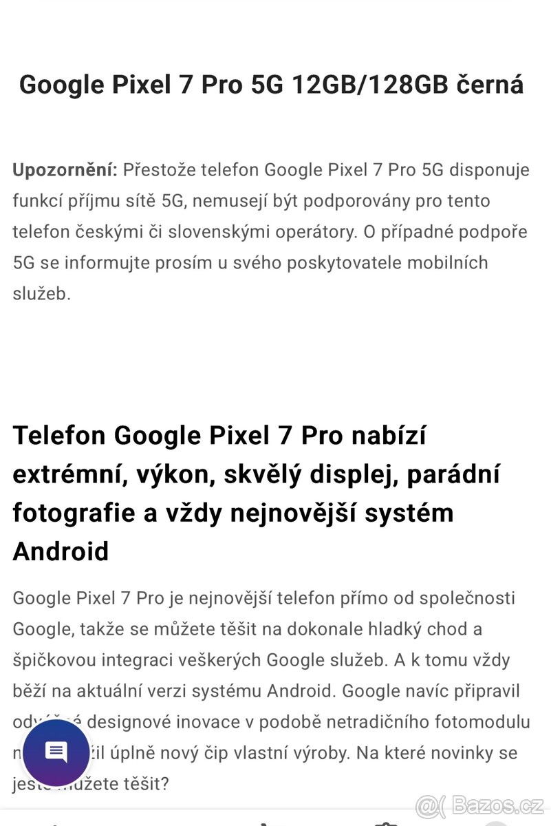 Google Pixel 7 Pro 5G 128GB černá - 9