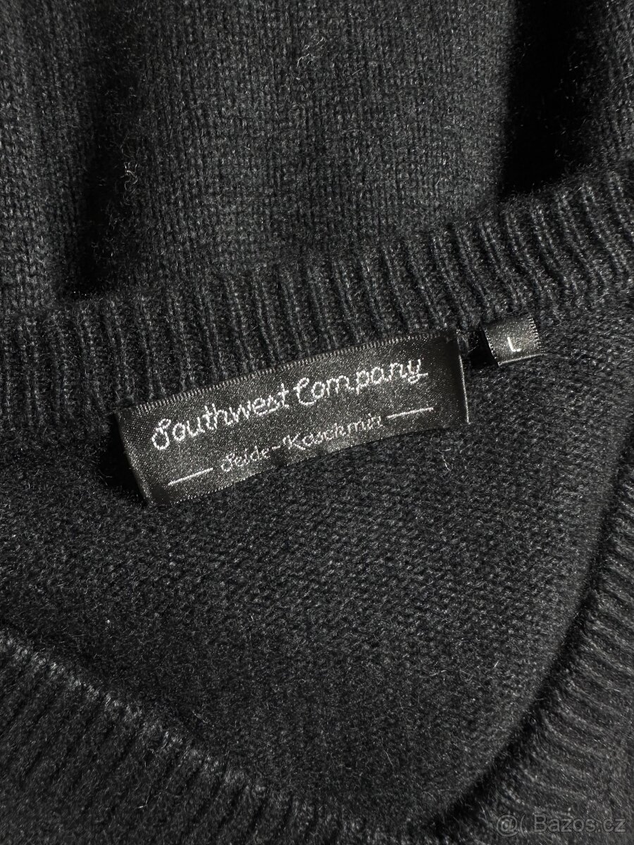 Hedvábné Kašmírový svetr Vel L-XL - 9