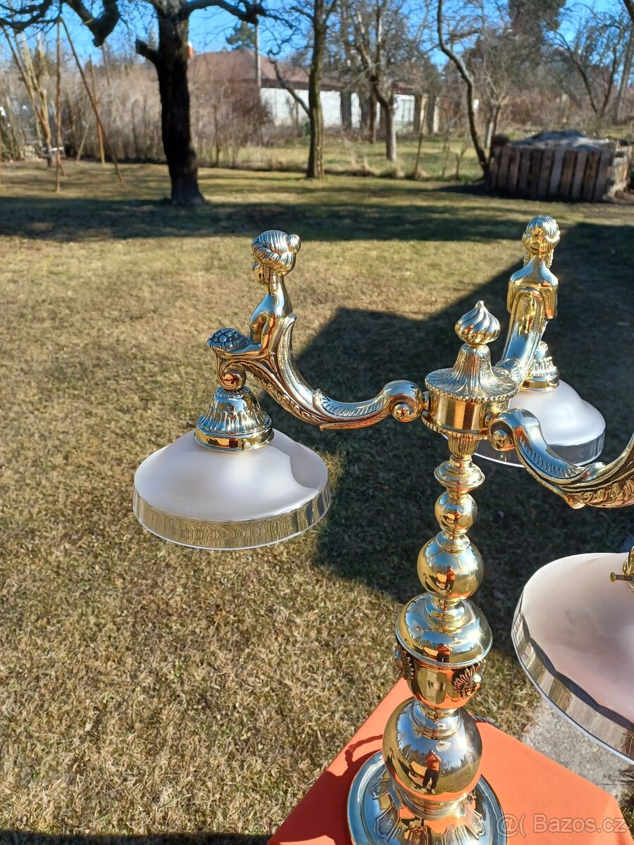 Mosazná figurální lampa - 9