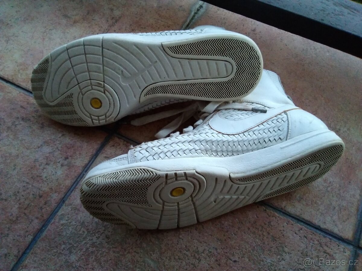 Originál kožené boty Nike bílé. - 9