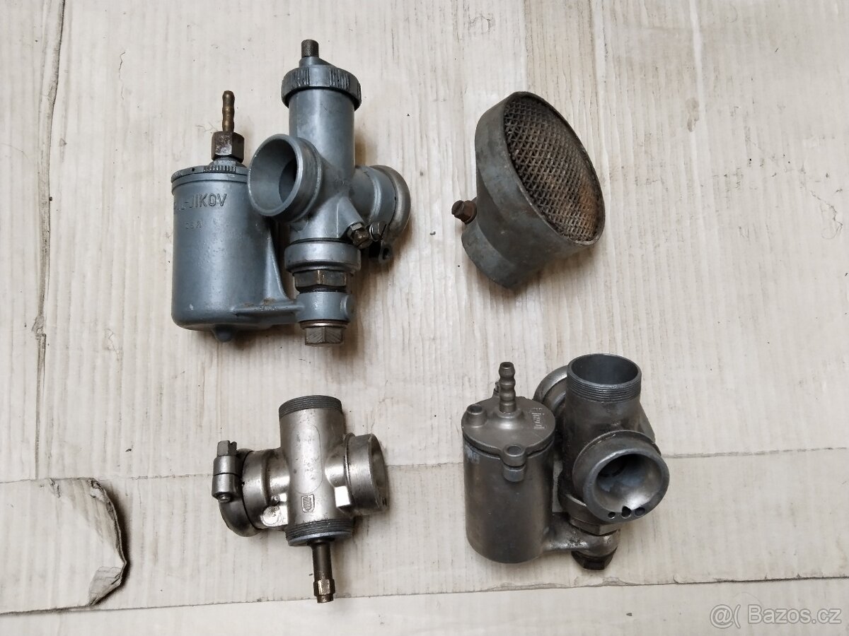 Karburátory Jawa Ogar a ČZ 125/150 a filtr asi Pérák - 9