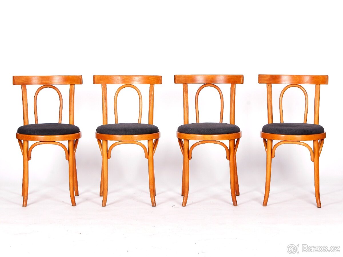 LEVNÉ přečalouněné židle TON, 4kusy. - 9