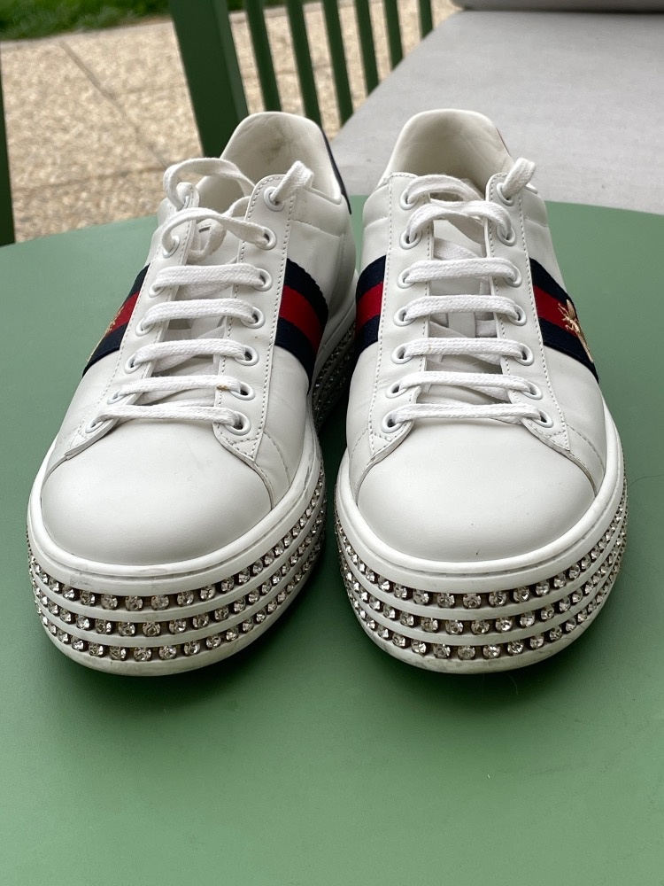 Gucci luxusní tenisky Ace Platform - 9
