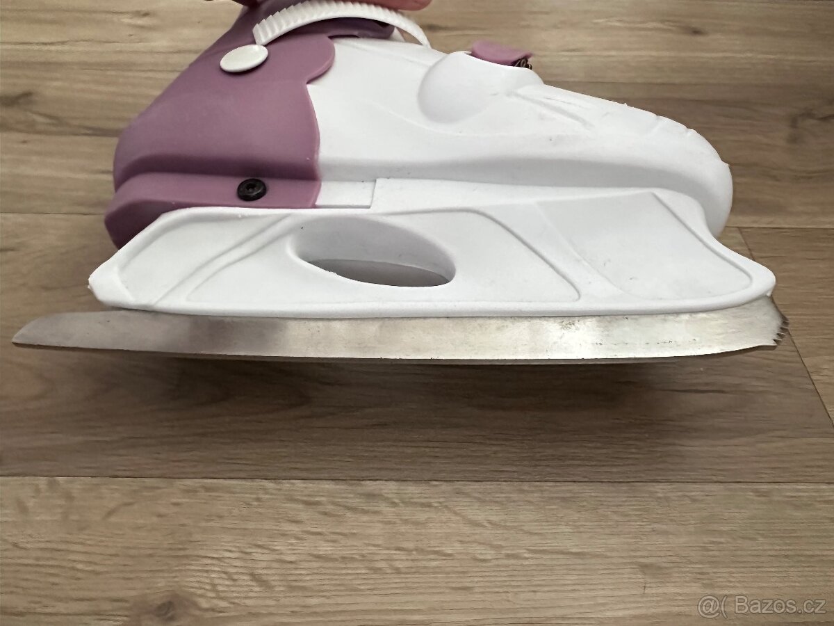 Dětské lední brusle Sportteam Kids (bílo-fialkové, dívčí) - 9