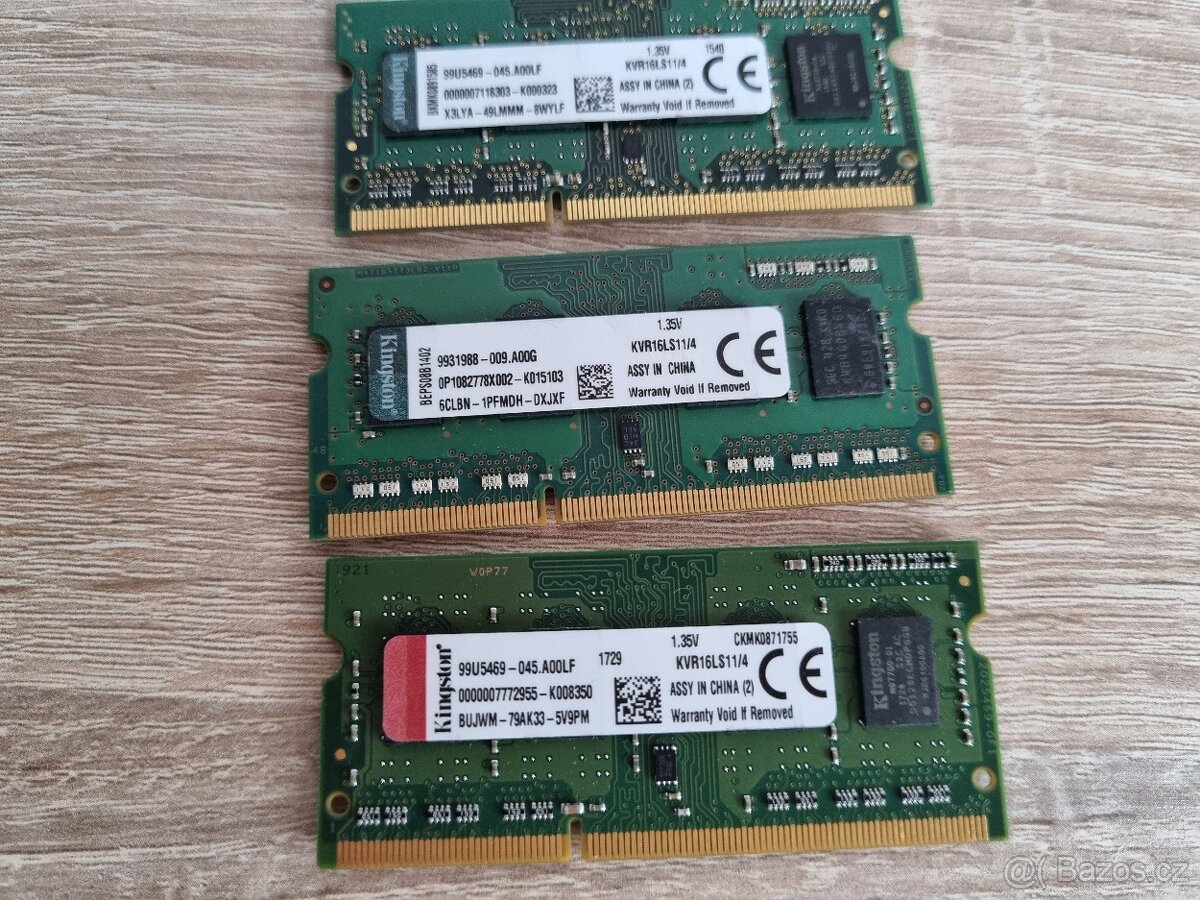 Operační paměť 4GB DDR3L 1600MHz, So-dimm - 9