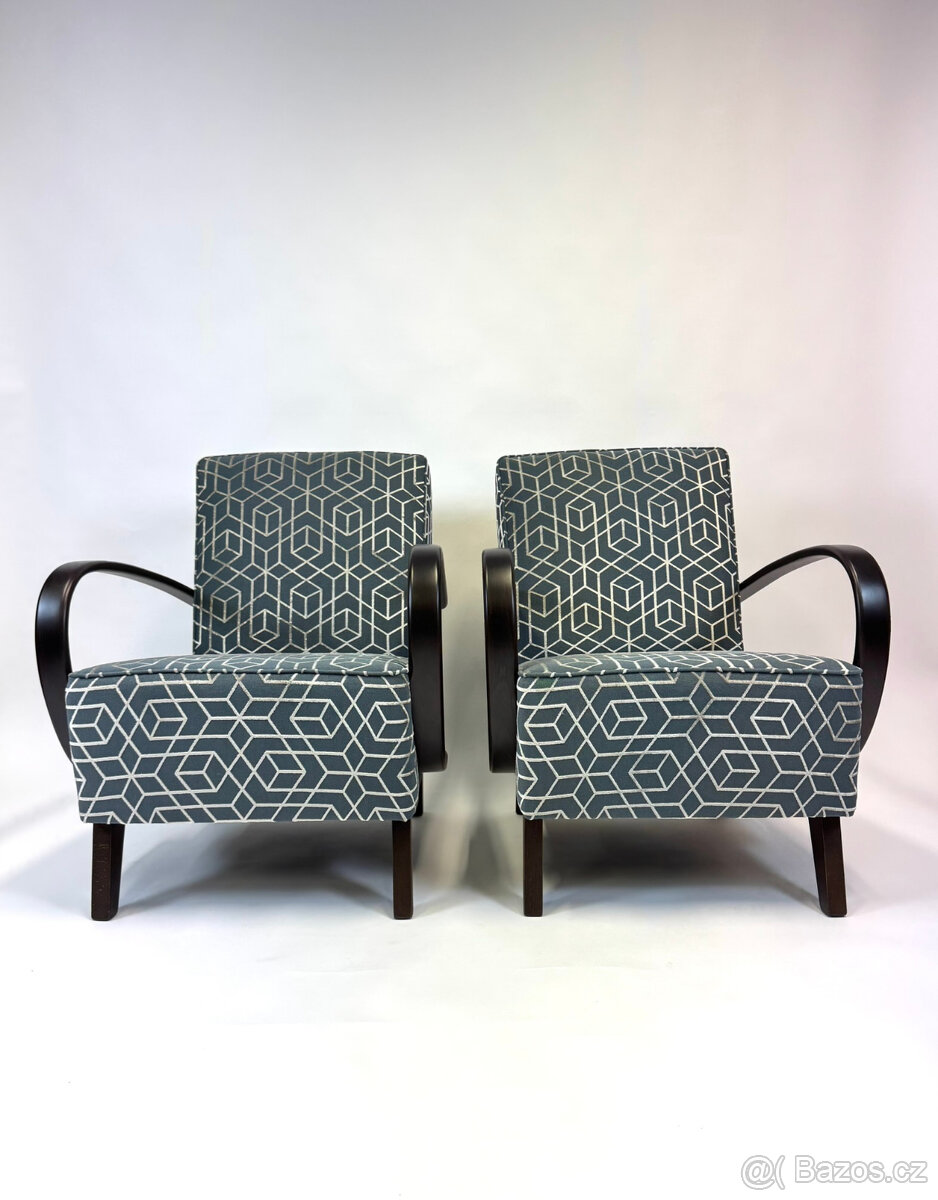 Oblíbená křesla Halabala po kompletní renovaci 2ks - 9