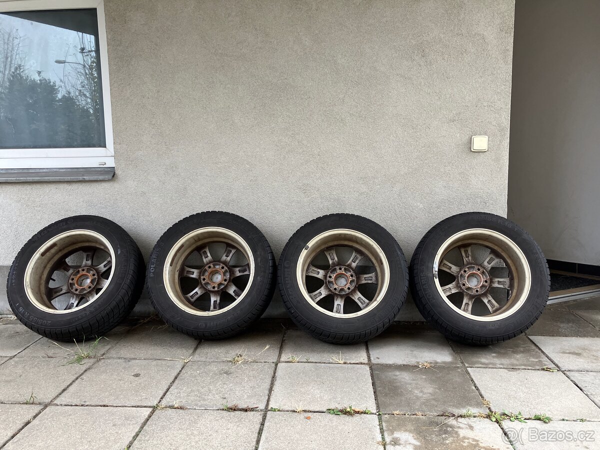 Sada alu kola 6,5Jx16, ET45, 5x114,3 + zimní pneu 205/55/R16 - 9