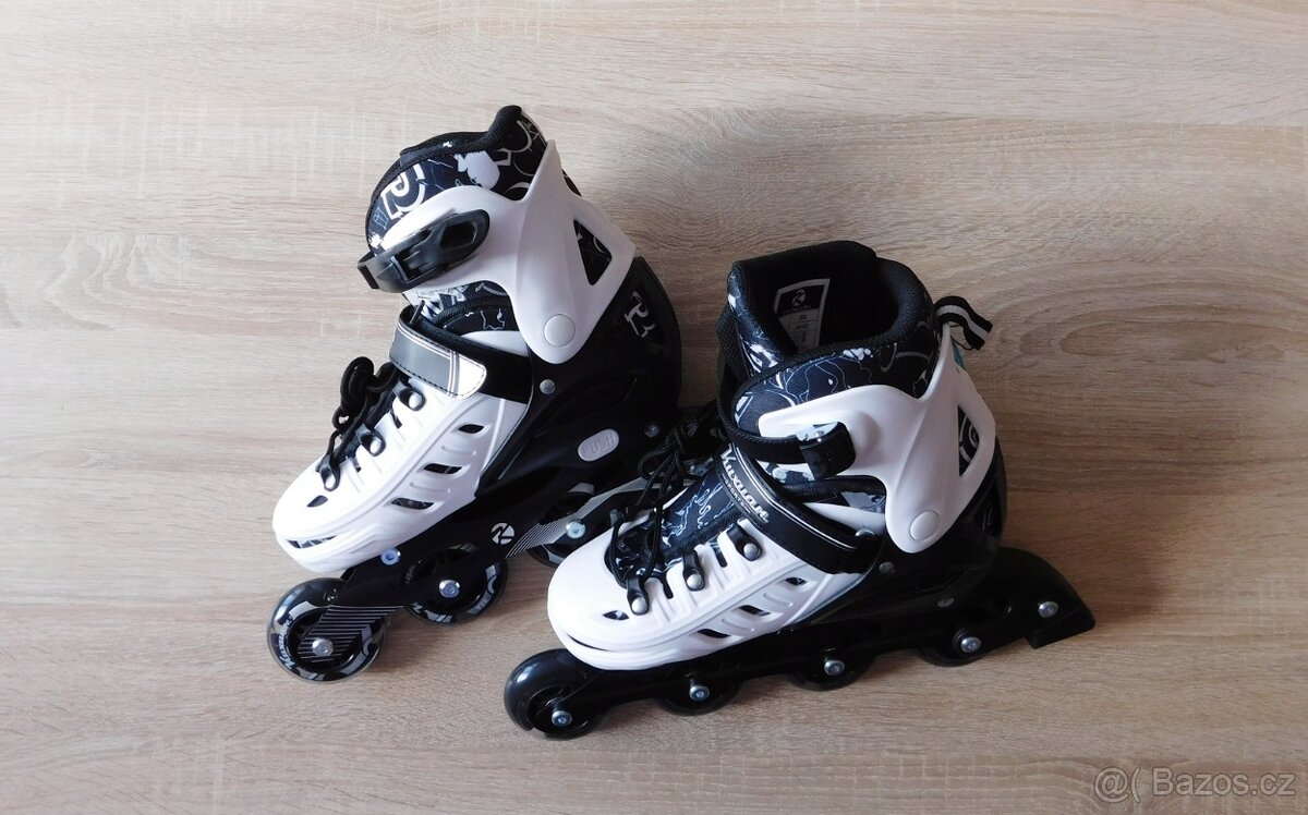 svítící nastavitelné inline brusle vel.39-42 - 9