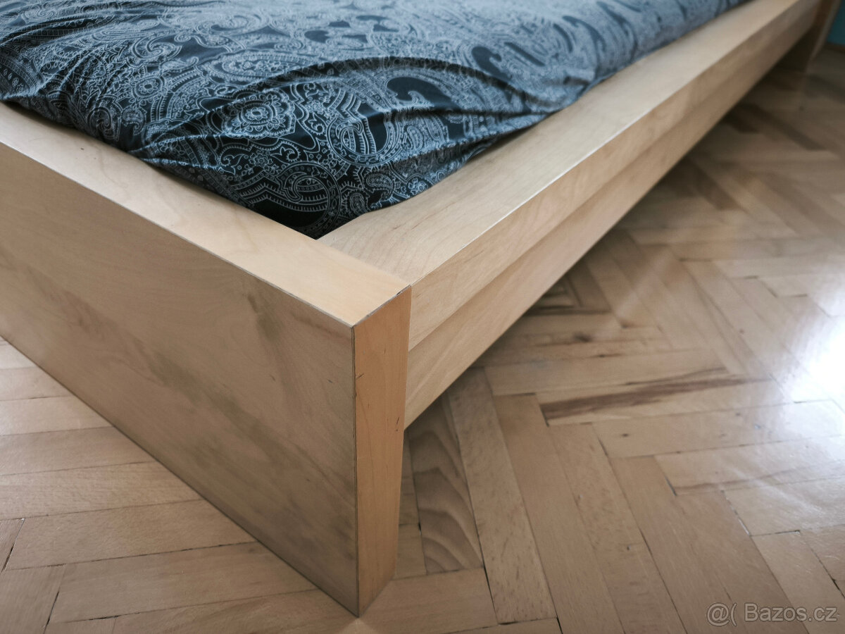 IKEA MALM 180x200 + výsuvný díl za čelo + polohovací rošty - 9