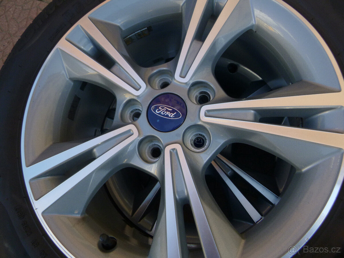 Letní sada alu disky originál Ford 5x108 7Jx16 ET50 TPMS - 9