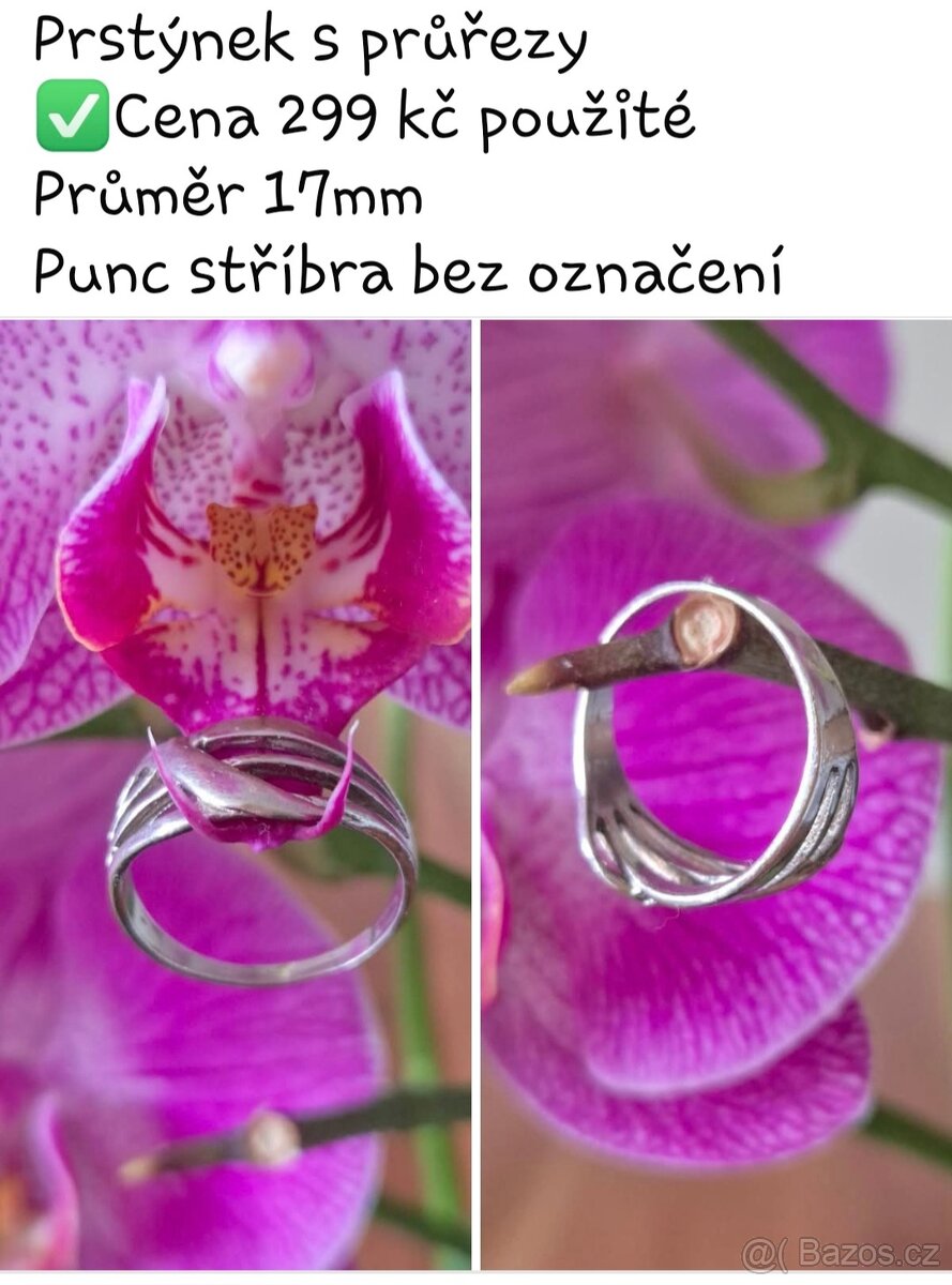 Stříbrné náušnice a prstýnek - 9