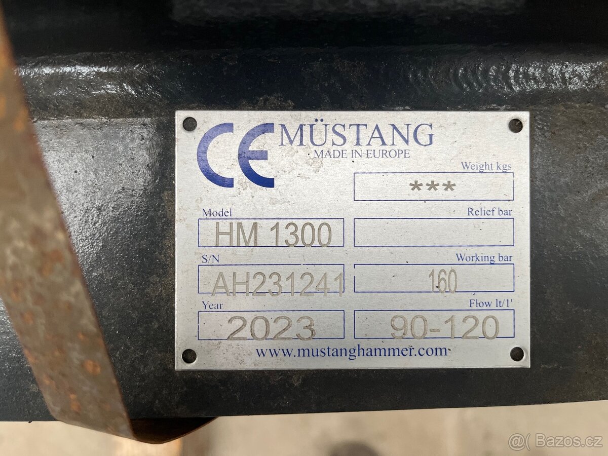 Hydraulické kladivo MUSTANG HM 1300 - 9