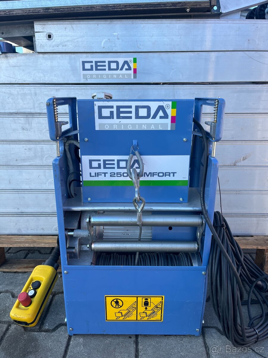 Šikmý výtah žebříkový, střešní výtah Geda Lift 250, 16m - 9