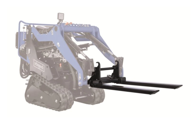 Pásový mini nakladač Scheppach MKL730 lopata+ paletové vidle - 9