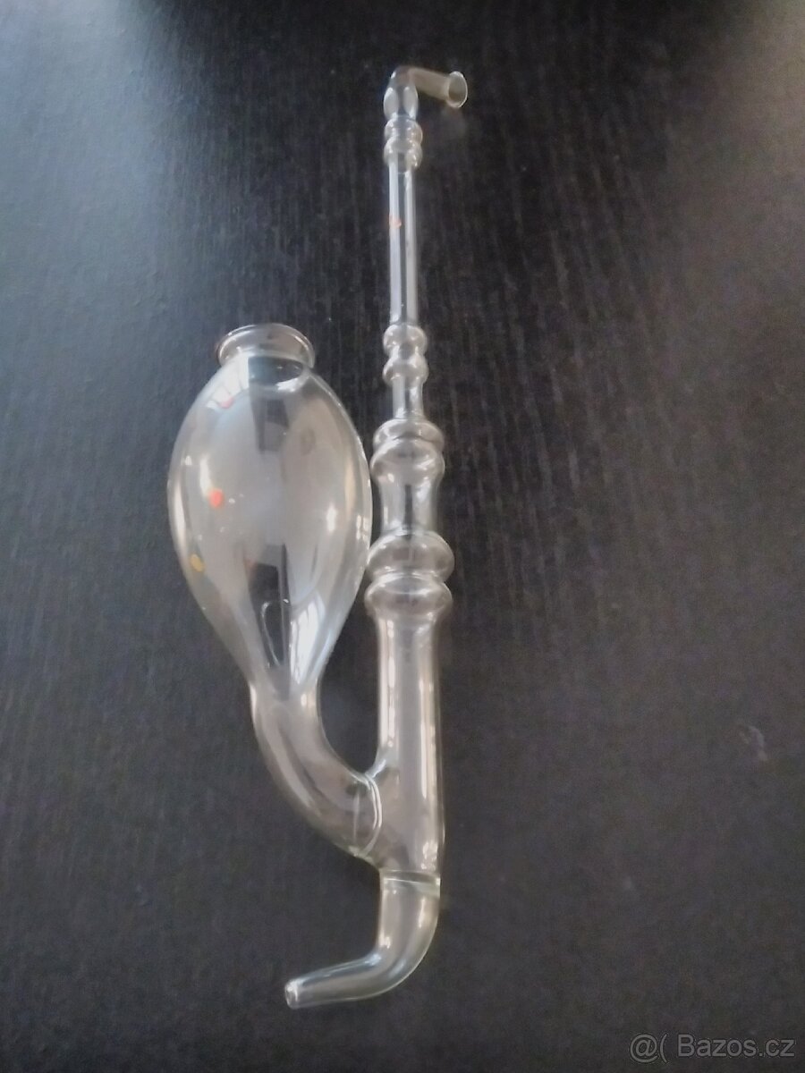 Skleněná fajfka, retro - 9