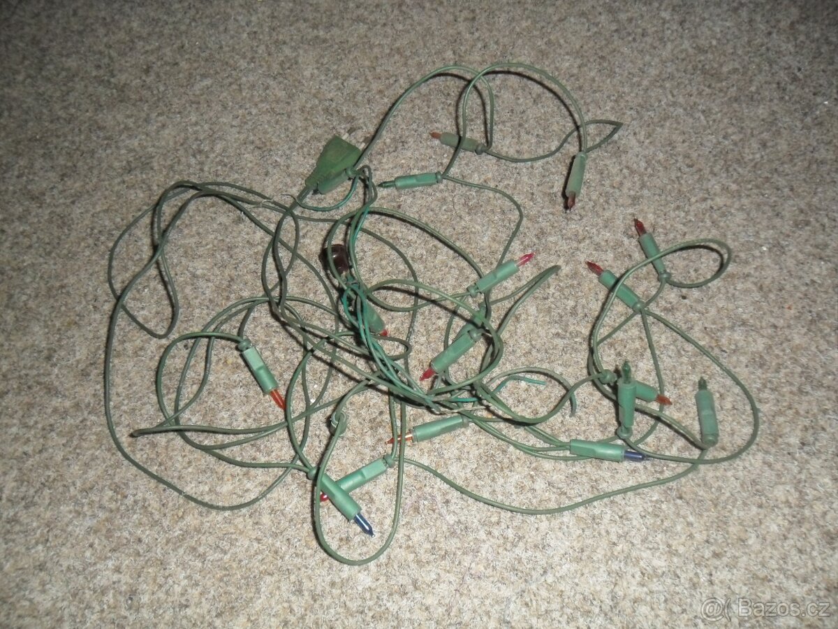 retro vánoční formičky, stojan, ozdoby-špičky, svíčky-řetěz - 9