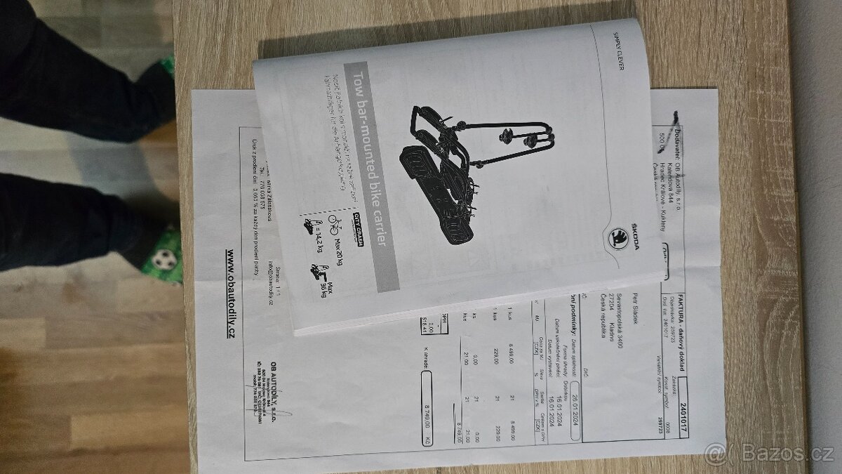 Nosič kol Škoda na tažné zařízení - 9