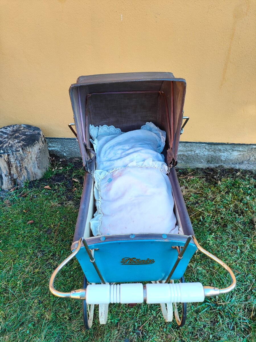 Starožitný kočárek pro panenky PHÖNIX - 9