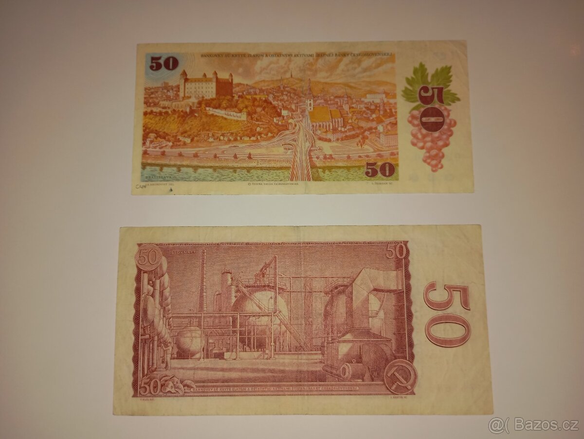 BANKOVKY 50 KČS, NEJVZÁCNĚJŠÍ VYDANÉ SÉRIE JEDNOTLIVÝCH EMIÍ - 9