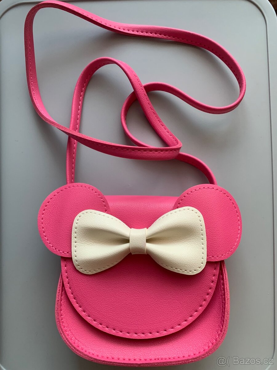 Nová kožená světle růžová dětská kabelka Minnie - 9
