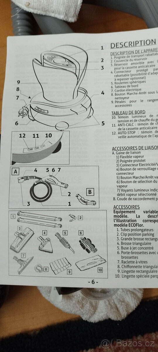 Parní čistič Domena Ecoflor Crystal - 9
