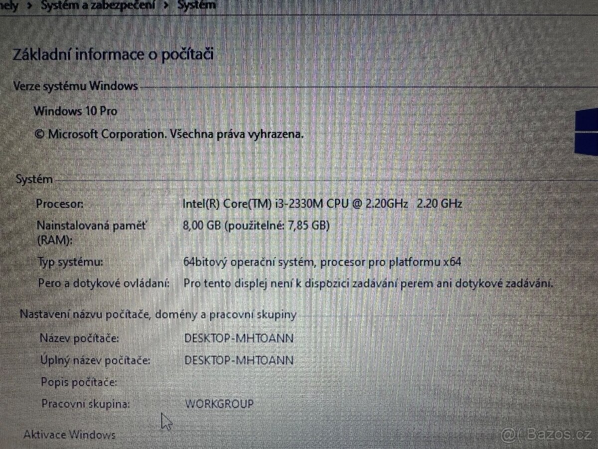 Packard Bell TS11 15,6" - Intel Core i3/8GB RAM/Windows 10 - 9