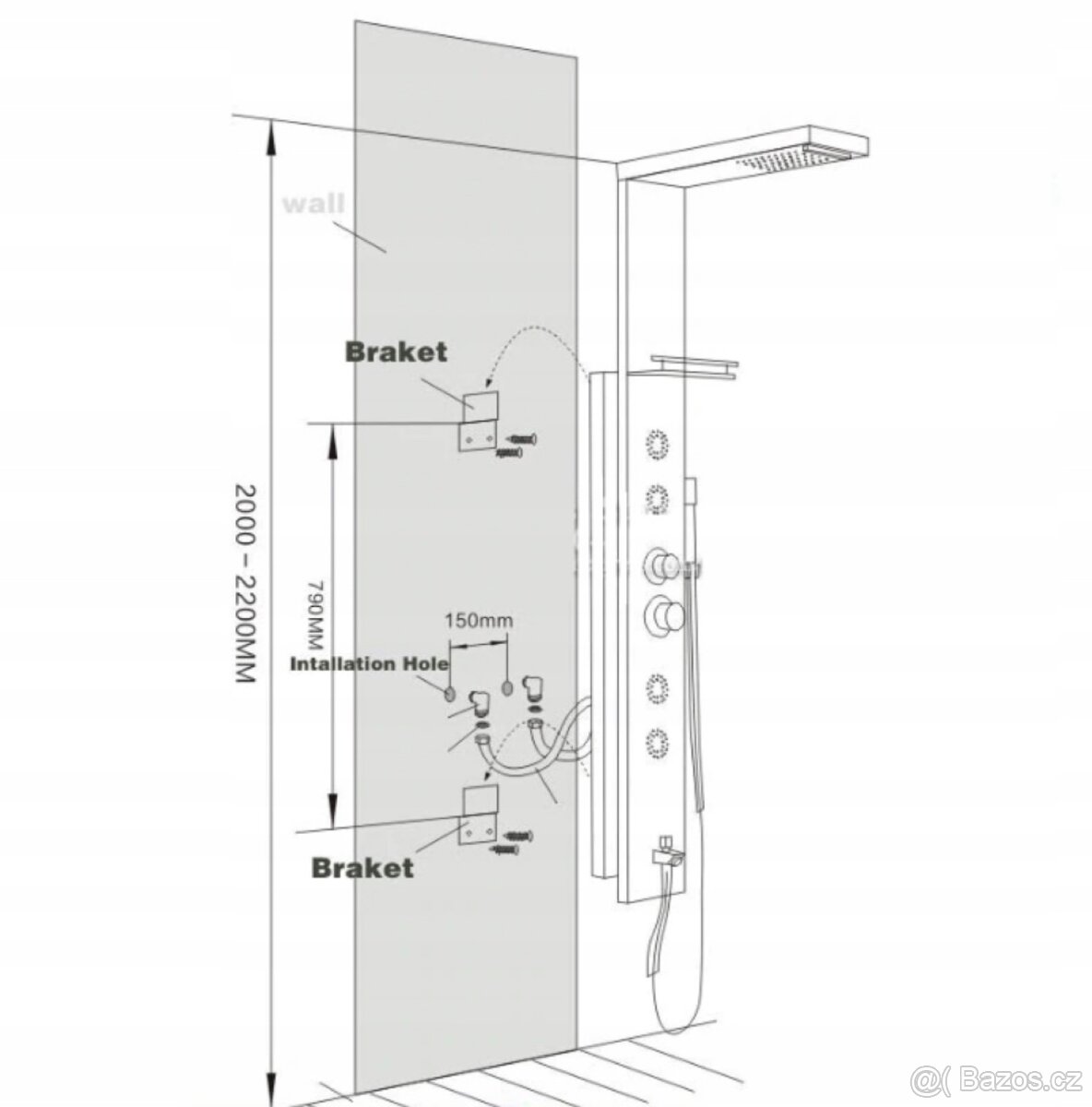 Sprchový panel s hydromasáží - 9