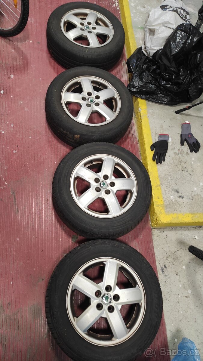 ALU kola škoda letní pneu 195/65 R15 - 9