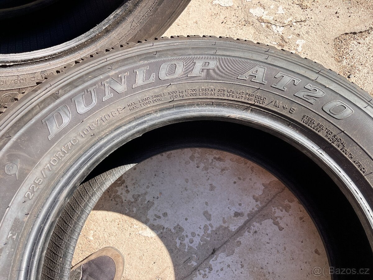 4x 225/70R17C 108/106S, DUNLOP GRANDTREK AT 20, LETNÍ, NOVÉ - 9