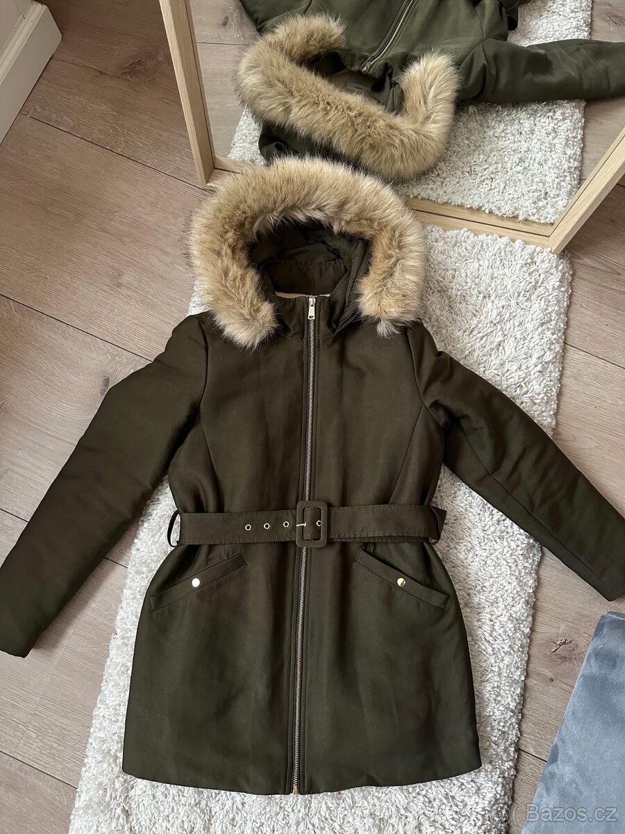 MANGO ZIMNÍ BUNDA / KHAKI PARKA - 9