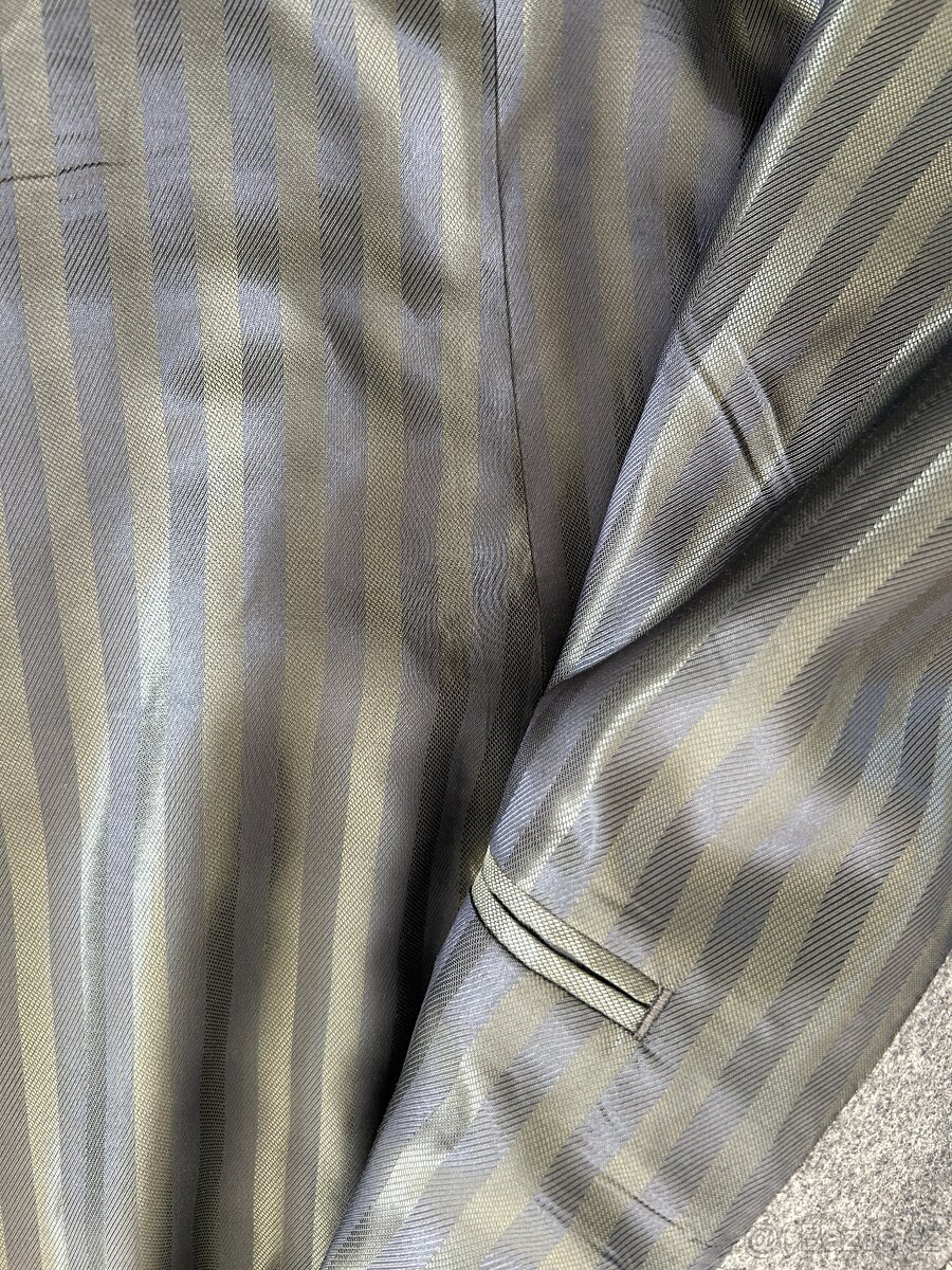 Pánský vlněný oblek - šedý, velikost 46 - 9