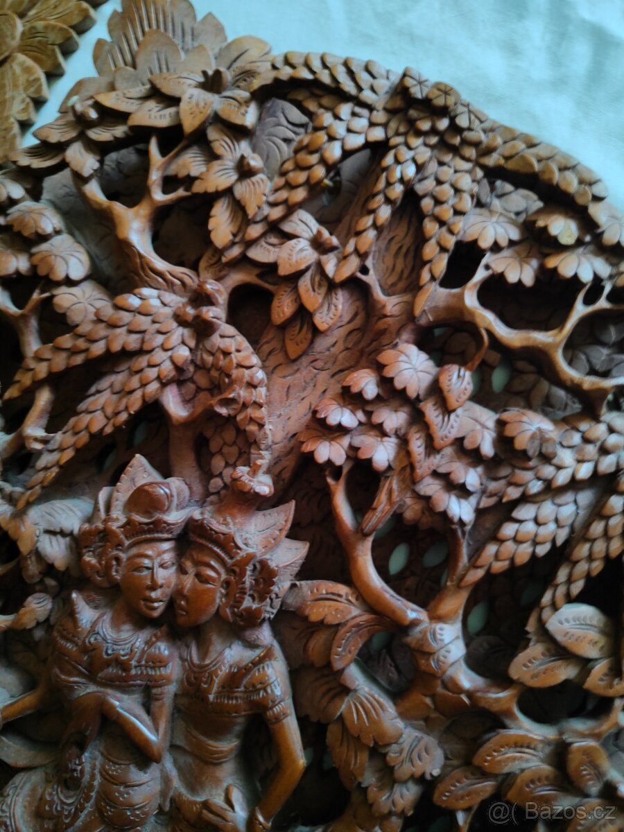 3 Balijské 3D obrazy dedina Mas - 9