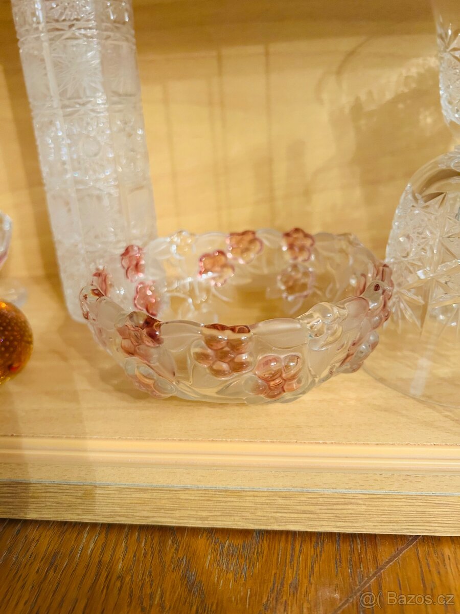 Porcelán sošky sklenice broušené sklo - 9