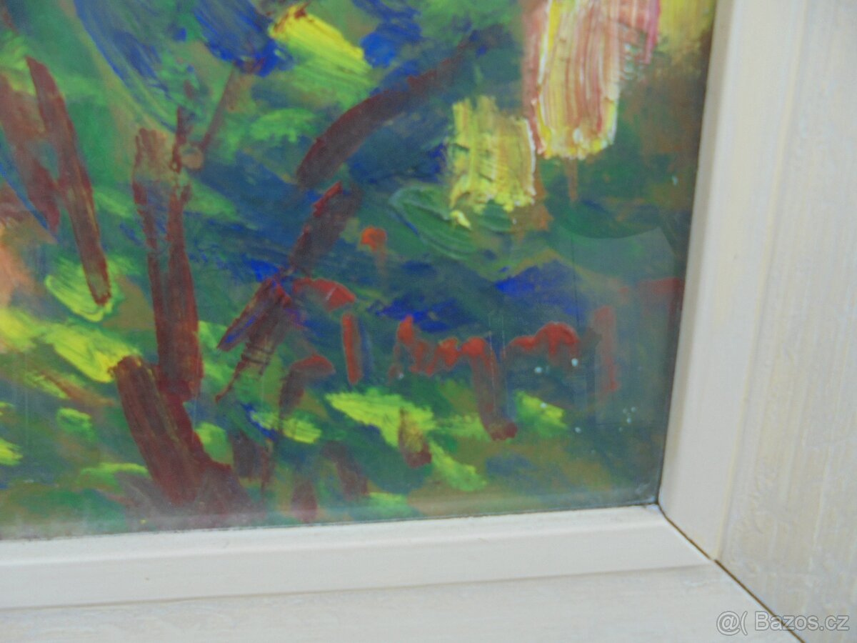 OBRAZ OLEJ NA KARTONU-KARLOVY VARY - 9