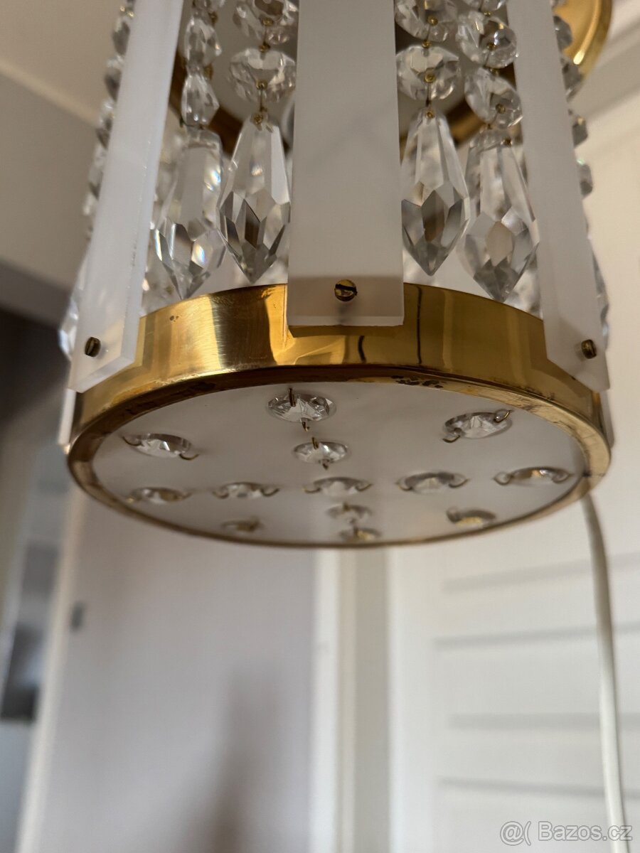 Luxusní vintage světelný set – Jablonecké sklárny, Nový Bydž - 9