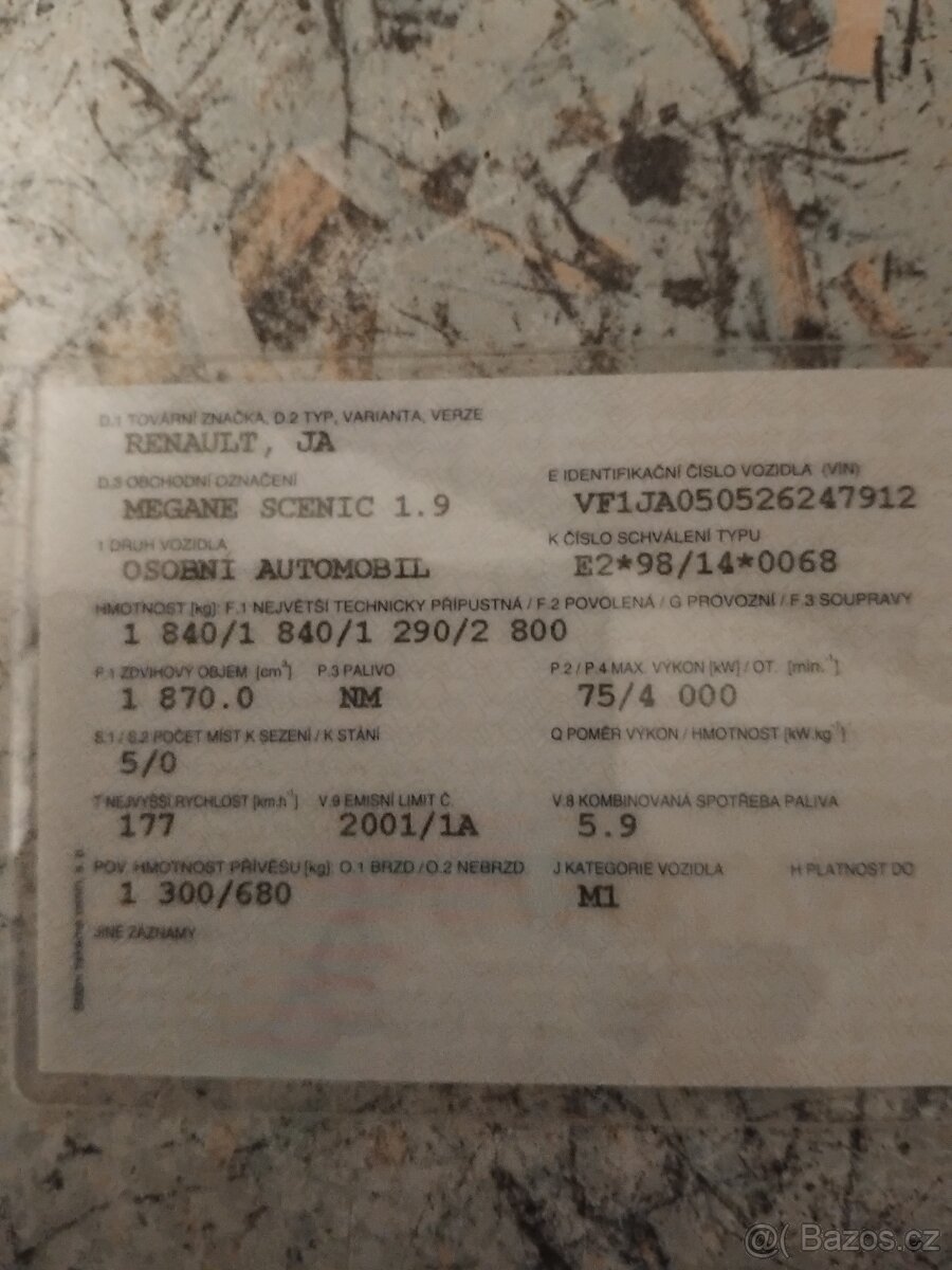 Renault scénic 1.9 - 9