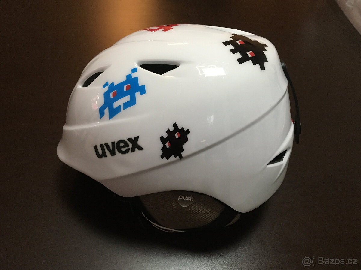 Lyže Salomon 90 cm, lyžáky vel. 32, helma UVEX - 9