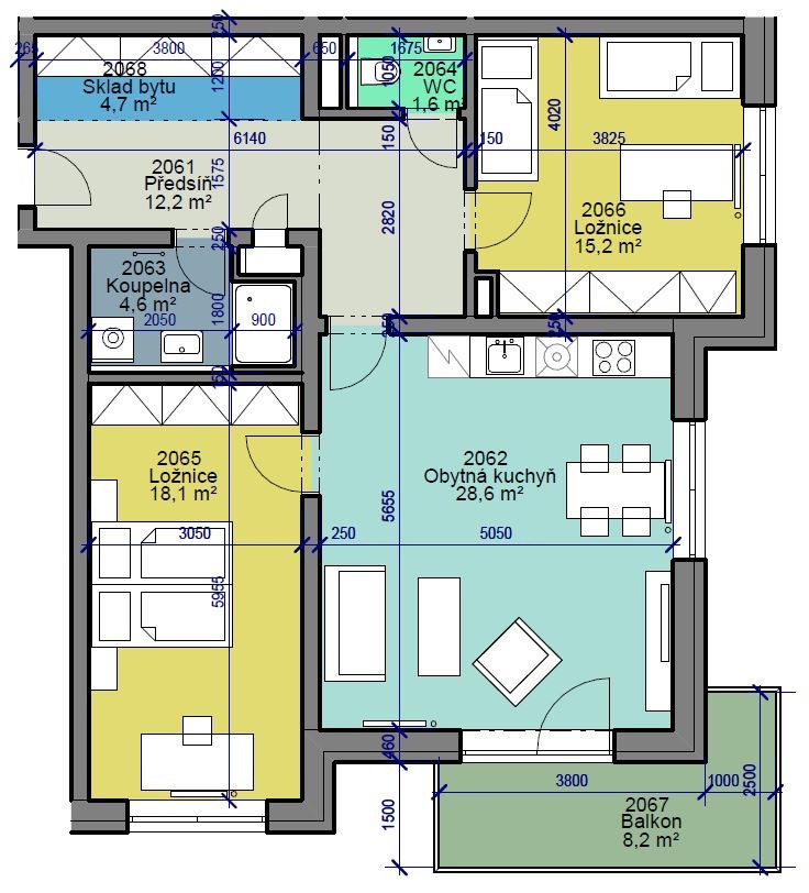 Prodám byty 3+kk v Prostějově, Na Lukách 606/9 - 9