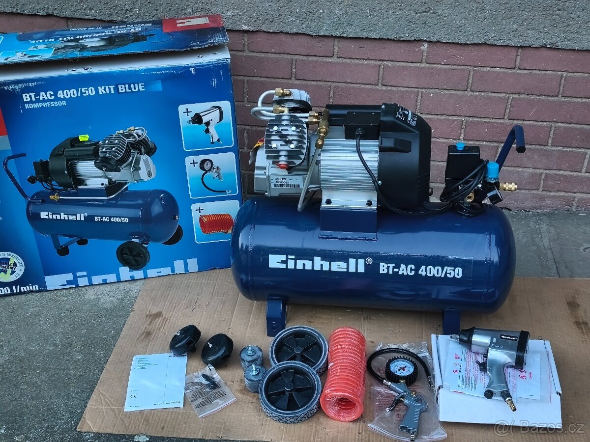 Prodám NEPOUŽITÝ 2-pístový kompresor Einhell BT-AC 400/50 +p - 9
