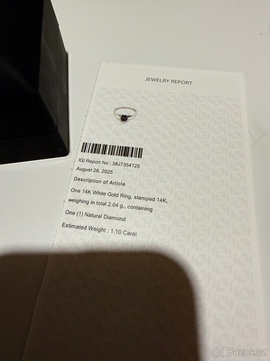 Zlatý prsten s diamantem - 9