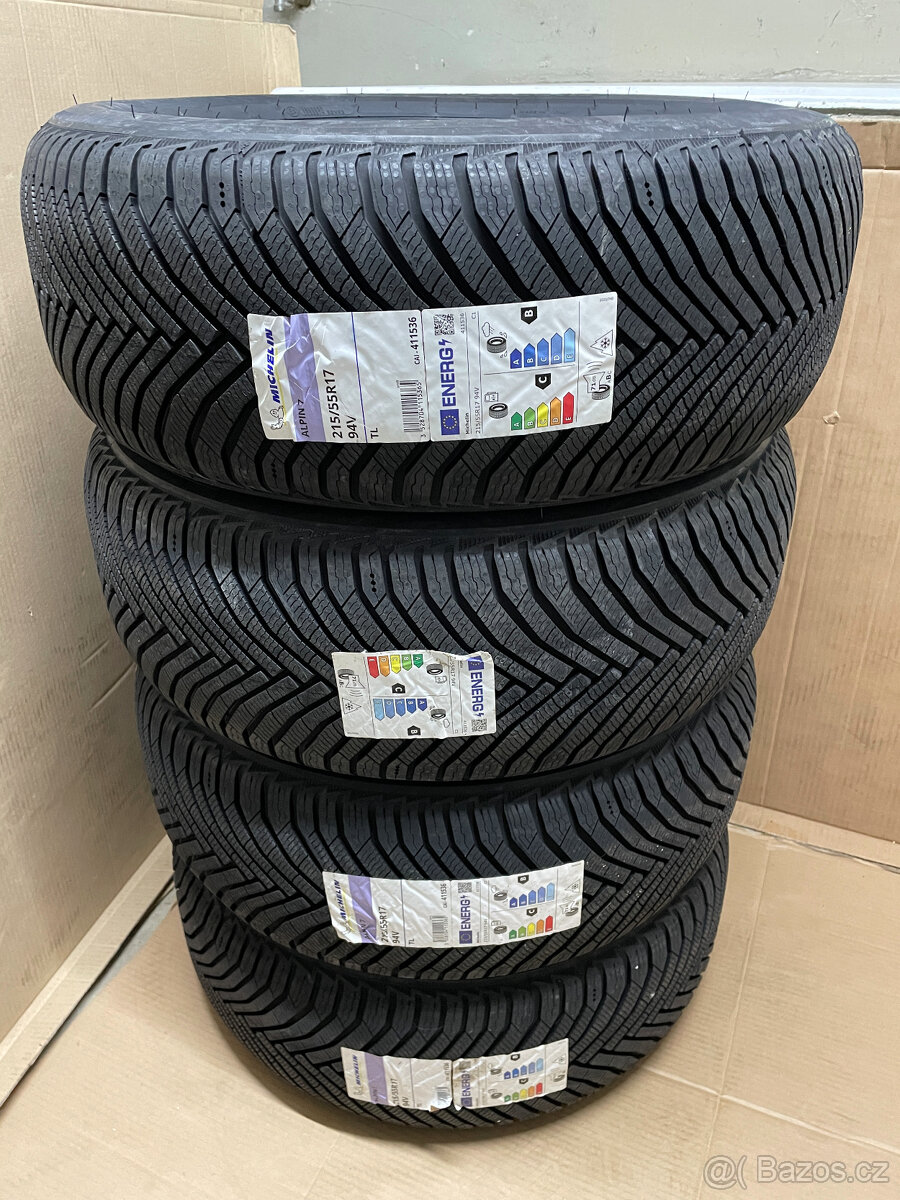 NOVÉ ZIMNÍ MICHELIN ALPIN7 215/55/17 94V XL DOT2024 - 9
