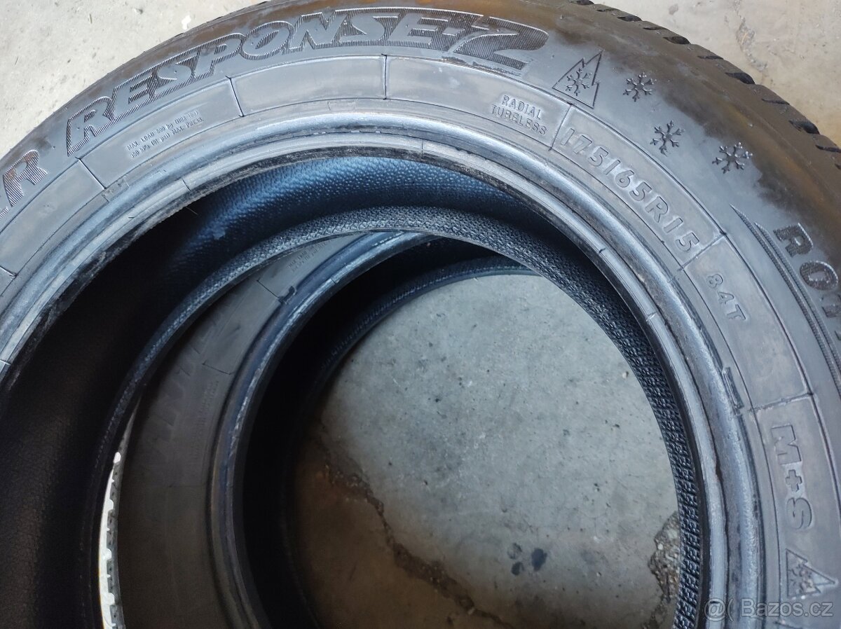 175/65 R15 - ZIMNÍ PNEU 6-7mm - zn.DUNLOP - 2 KUSY - 9