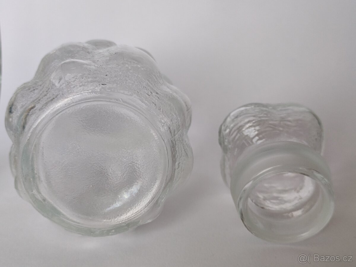 Retro dóza Pavel Pánek, lisované sklo, ČSSR, pošta 79.- - 9