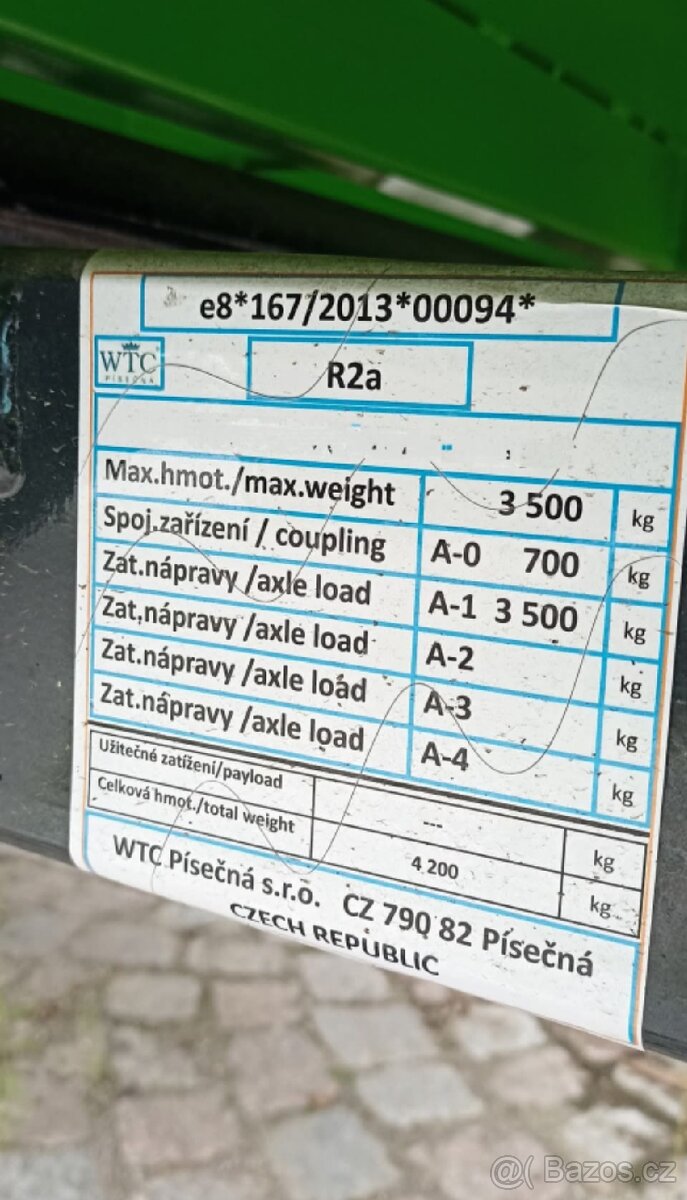 Třístranný návěs WTC písečná 3,5t - 9