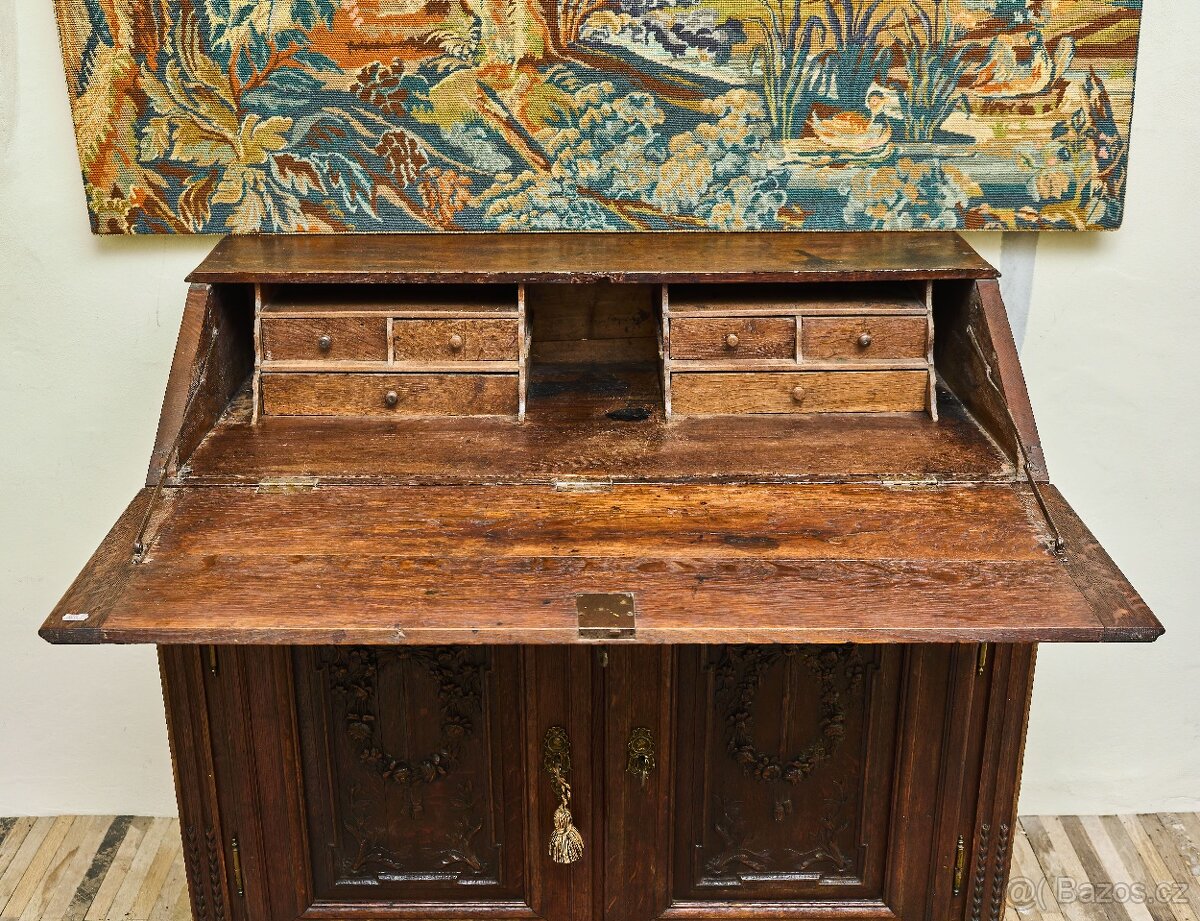 Klasicistní komoda se sekretářem - Originál - 9